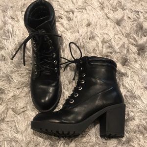 Nasty Gal heeled tie up ankle booties